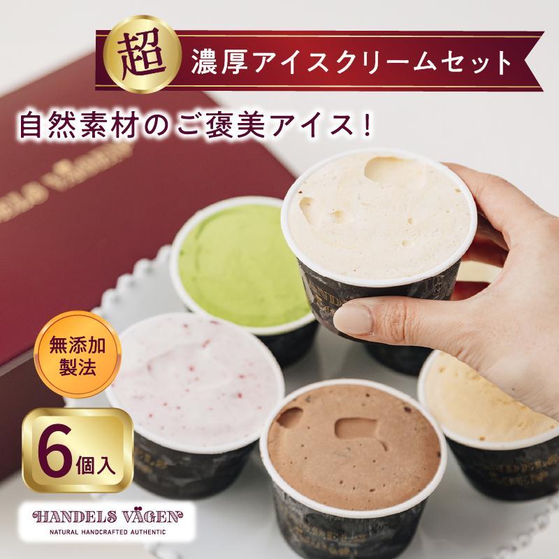 神奈川県横浜市 ふるさと納税返礼品 自然の素材だけを使い、無添加でつくる100%ナチュラルな手づくりのアイスクリーム ハンデルスベーゲン 無添加アイスクリーム / 定番の６個セット