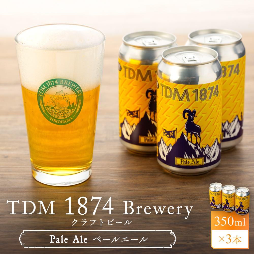 TDM 1874 Brewery クラフトビール Pale Ale ペールエール (350ml×3本)【お酒・地ビール・酒】