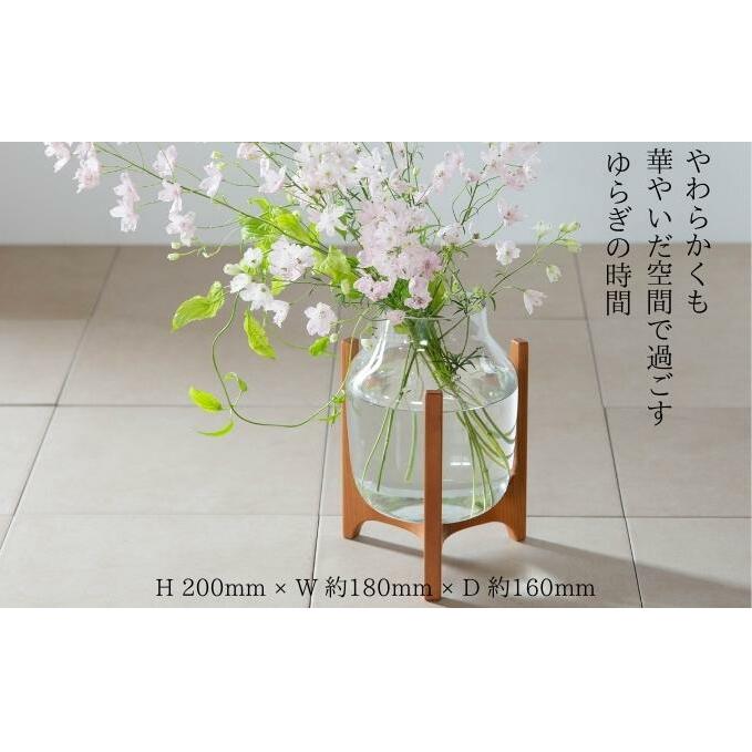 【台数限定】家具職人の手づくりポットスタンド 植物 インテリア 工芸品 花 花瓶 木 ガーデニング ギフト プレゼント