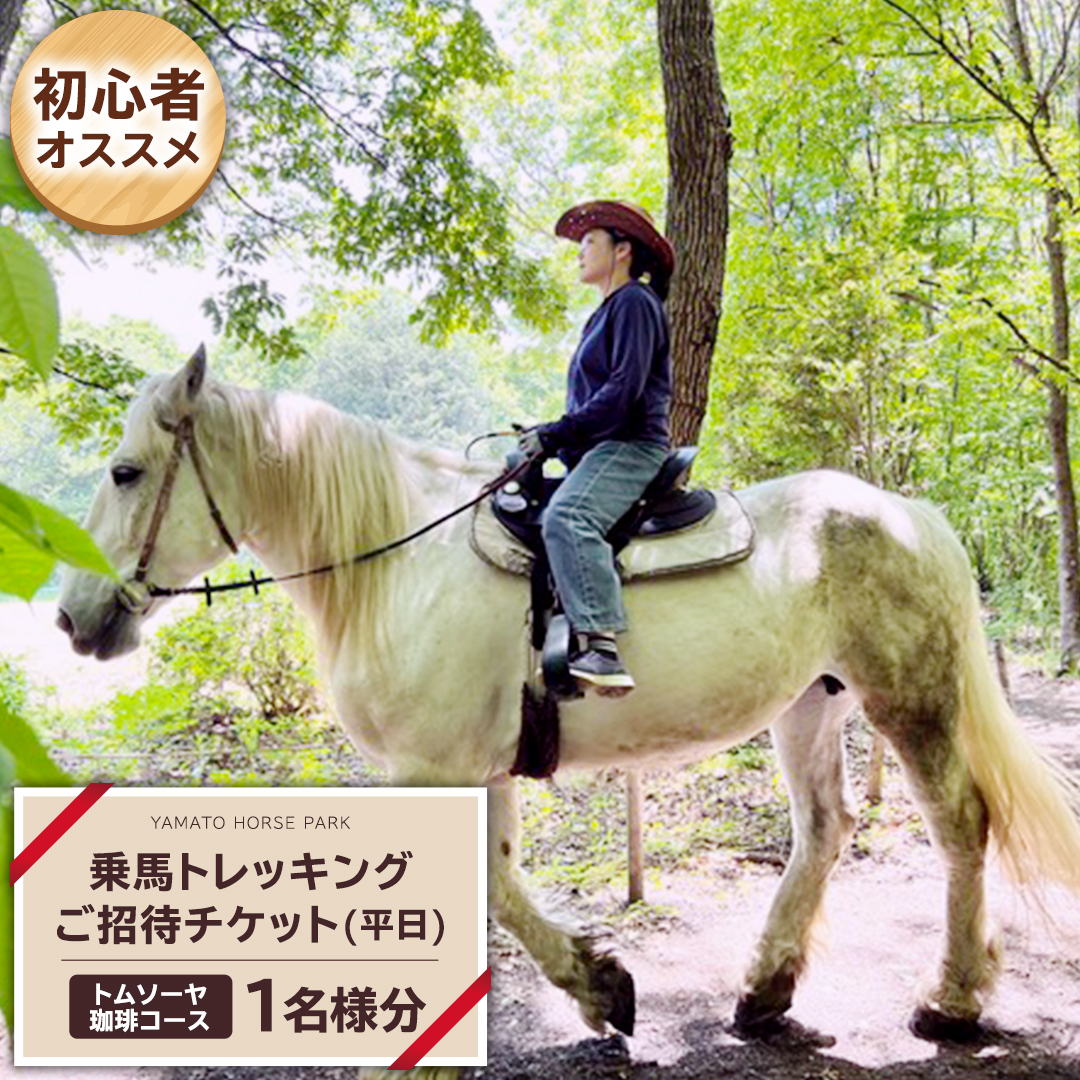 【初心者おススメ】 トムソーヤ珈琲コース 平日プラン 乗馬 トレッキング 体験チケット アウトドア  [DE003sa]