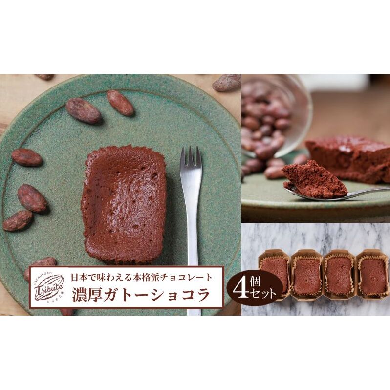 ガトーショコラ 4個 日本で味わえる本格派 濃厚ガトーショコラ 洋菓子 焼き菓子 菓子 お菓子 おやつ デザート スイーツ 濃厚チョコレートケーキ ケーキ チョコケーキ チョコレートケーキ チョコレート菓子 ギフト プレゼント 東京 東京都 豊島区