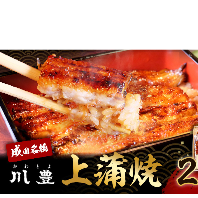 国産 高級うなぎ 上蒲焼 2人前 セット 成田名物 川豊のうなぎ 高級食材 冷凍 2尾 川豊 国産うなぎ うなぎ ウナギ 鰻 蒲焼き 蒲焼 鰻蒲焼き うなぎの蒲焼 詰め合わせ 惣菜 和食 日本料理 高級品 ギフト 贈り物 プレゼント 千葉 千葉県 成田市
