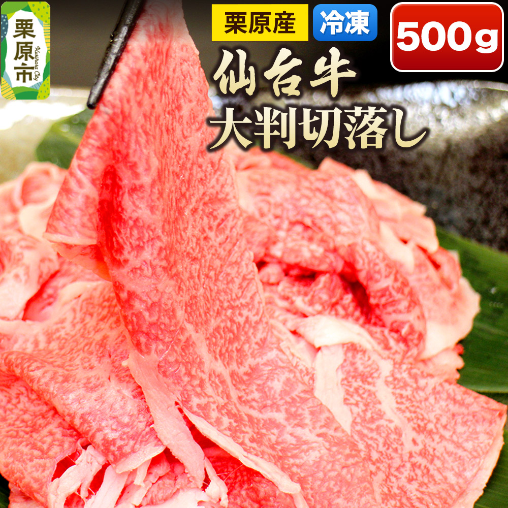 栗原産仙台牛 大判切落し 500g