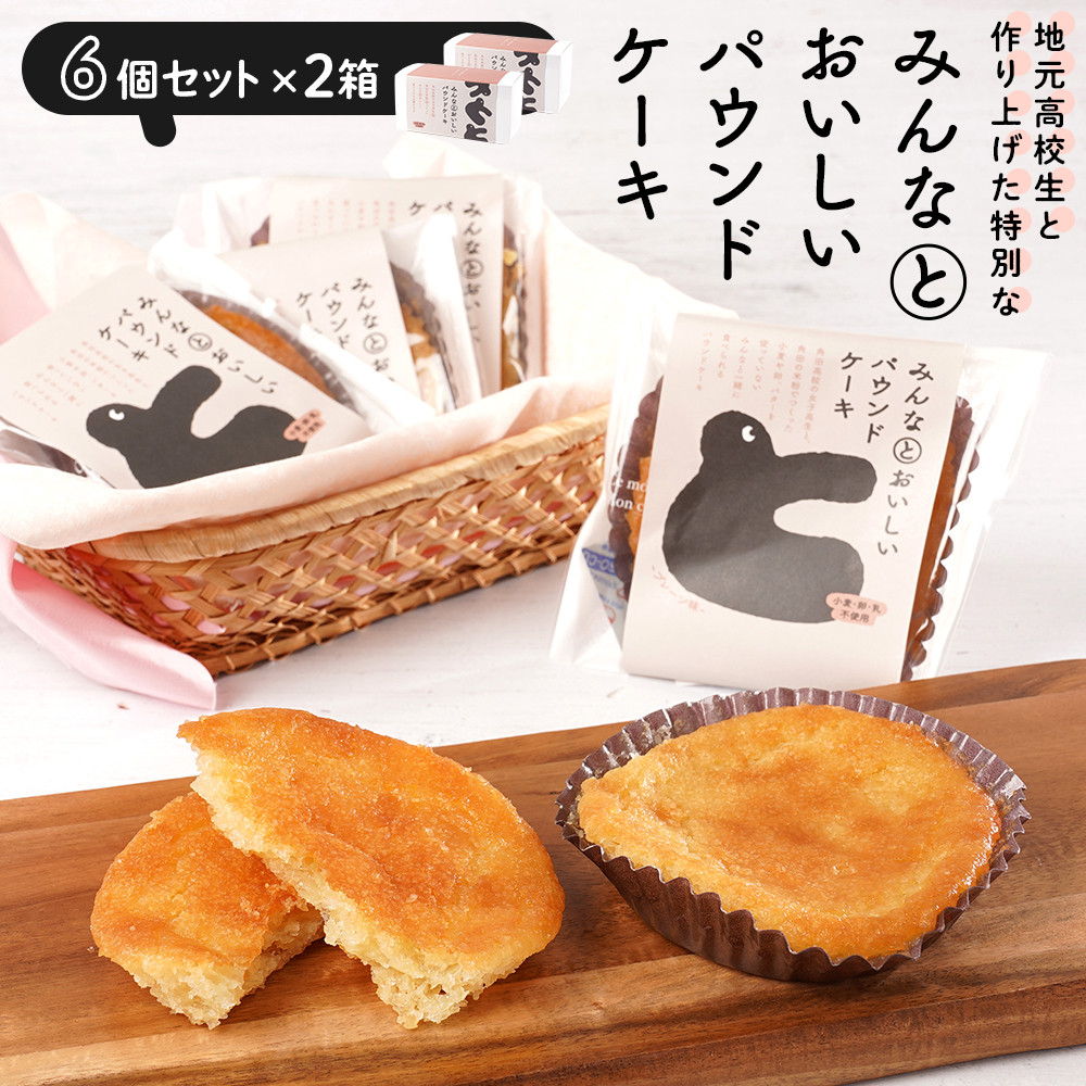 みんなとおいしいパウンドケーキ 6個入り×2 グルテンフリー 小麦粉不使用 焼き菓子 パウンドケーキ