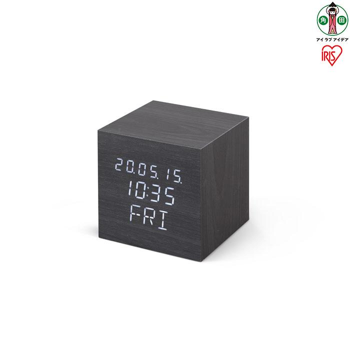 デジタル置時計 ICW-02W-B ブラック