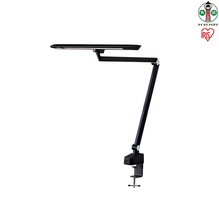 デスクライト デスクT型ライト クランプタイプ リモコン/USB端子付 アイリスオーヤマ 家電 電化製品 調光無段階 調色無段階 LDL-TCDL-B