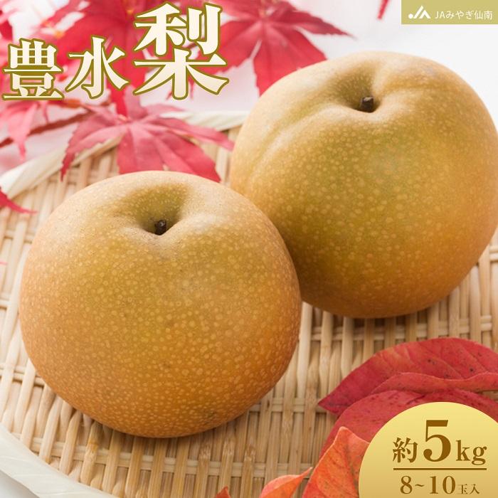 【JAみやぎ仙南】梨「豊水」約5kg (8~10玉入)