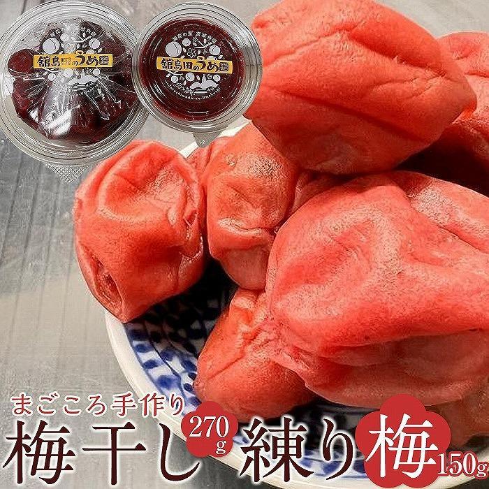 [ふるさと納税]宮城県角田産[無添加]まごころ手作り梅干し(270g)・練り梅(150g)1セット