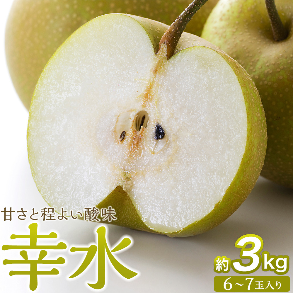 梨「幸水」約3kg(6~7玉入)【松崎果樹園】