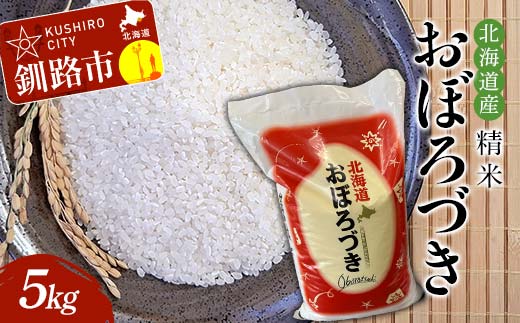 精米仕立て発送 北海道産おぼろづき 5kg 北海道 白米 米 コメ こめ お米 _F4F-8523