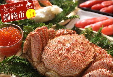 【毛蟹・たらば・魚卵の豪華セットD】ボイル毛がに2.0kg（4尾入）・ボイルタラバ脚1.0kg・イクラ醤油漬90g・たらこ1.0kg（1箱）・明太子1.0kg（1箱） _F4F-8818