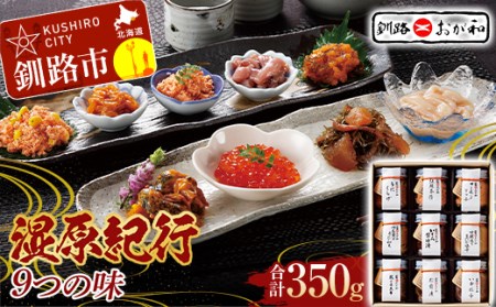<熨斗なし・簡易包装のみ>釧路おが和 湿原紀行9つの味(いくら醤油漬入り) うに ウニ シャケ 小分け 北海道 いくら しゃけ 秋鮭いくら 父の日 母の日 お中元 贈答 ギフト 御中元 贈り物 手土産 熨斗 のし ラッピング プレゼント _F4F-4488