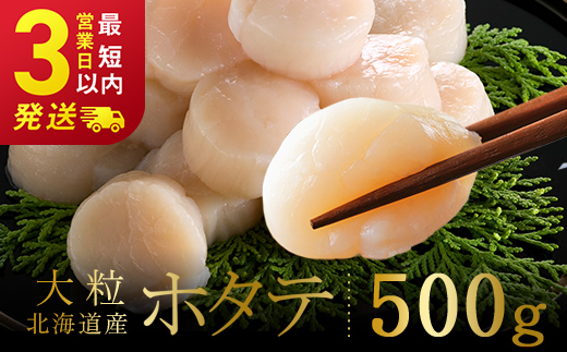 【北海道産】 マルア阿部商店特選 ほたて貝柱 500g(大玉サイズ ・12~15玉) 貝 帆立 ホタテ ほたて 海鮮 _F4F-4363