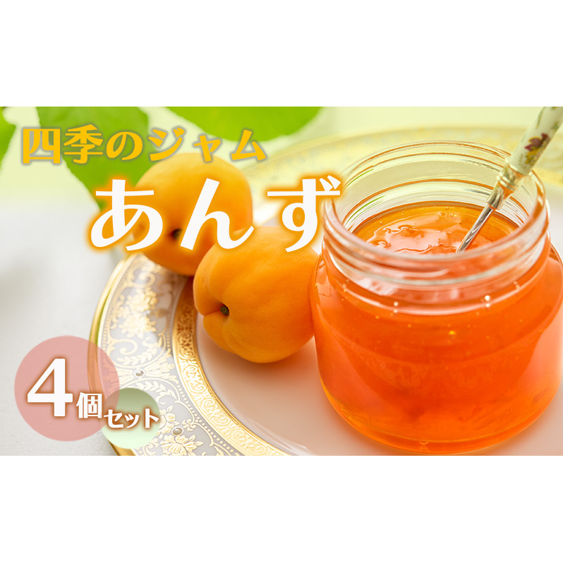 ジャム 長野 四季のジャム あんず 4個 セット 飯島商店 あんずジャム 朝ごはん 朝食 パン フルーツ 果物 デザート スイーツ ギフト プレゼント 贈答 贈り物 調味料 加工食品 アンズジャム アンズ 杏 杏子 長野県 上田市 上田