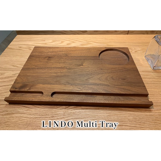 LINDO Multi Tray マルチトレイ キッチン 配膳 用品 グッズ ナチュラル 工房 自然 ウォールナット 無垢材 職人 手作業 箸 カップ スプーン 配置 朝食 ティータイム おやつ