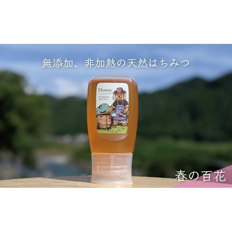 合計300g 天然蜂蜜 国産蜂蜜 非加熱 生はちみつ 岐阜県 美濃市産 春 (蜂蜜300g入りピタッとボトル1本)A9 深田養蜂のハチミツ