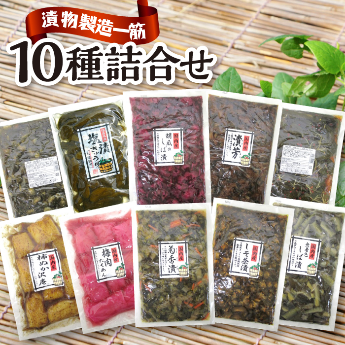 《たっぷり徳用！》【オール国産原料】漬物食べ比べセット（全10種類入り） F20C-161