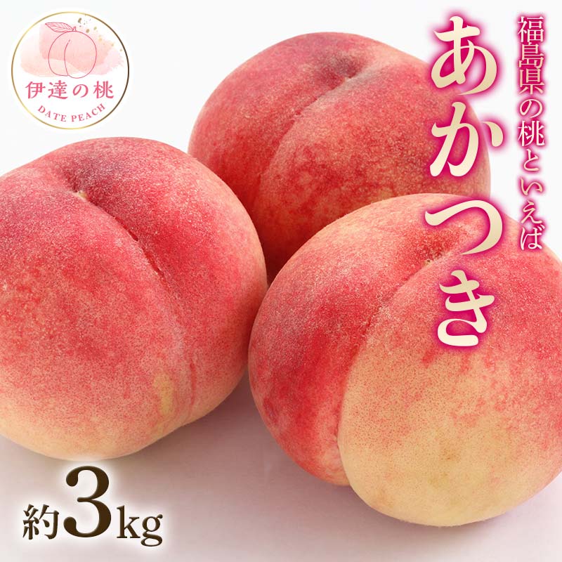 【2026年出荷分先行予約】福島県産 あかつき 約3kg (7~12玉) 農業生産法人種まきうさぎ株式会社 伊達の桃 桃 フルーツ 果物 もも モモ momo F20C-500