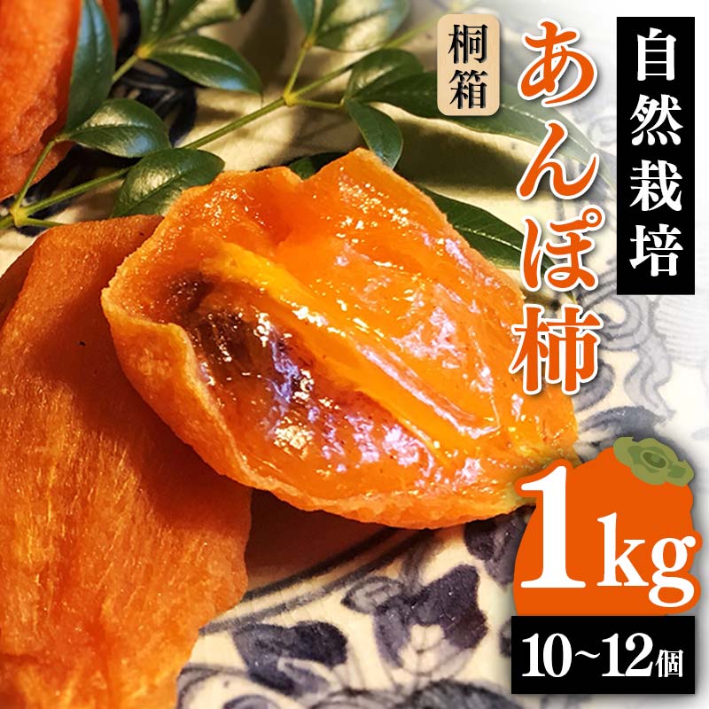 【贈答用】自然栽培あんぽ柿 桐箱 1kg（10～12 個入り） F20C-967