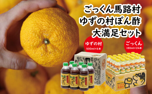 ごっくん馬路村・ゆずの村ぽん酢 大満足セット 大容量 飲料調味料