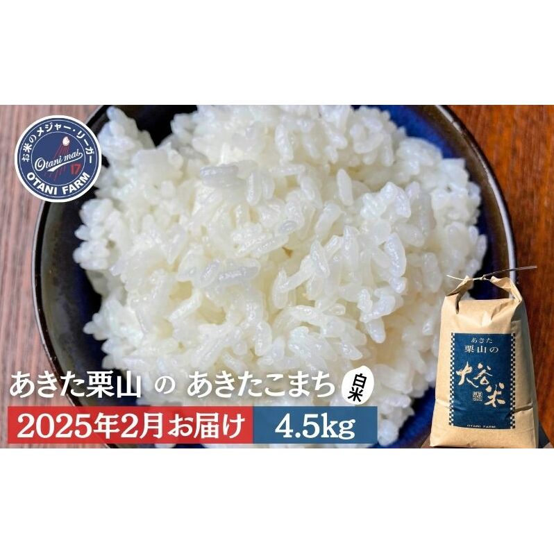 リカコちゃん　特A地区産　１等米　【令和２年産】精米済　お米　30キロ 2025年2月発送】白米 精米 あきた栗山 大谷米 あきたこまち 4.5