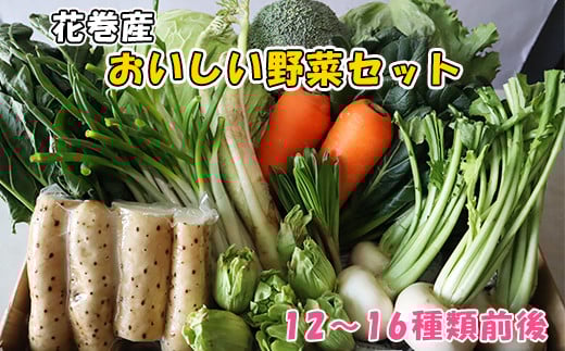 花巻産おいしい野菜セット 12~16種類前後 詰合せ お楽しみ 【876】