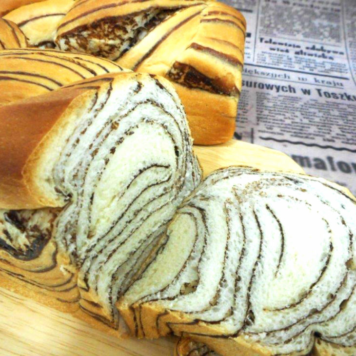 岩手県産小麦「銀河のちから」使用 ロングライフパン内麦デニッシュ食パン チョコ(6個) 【686】