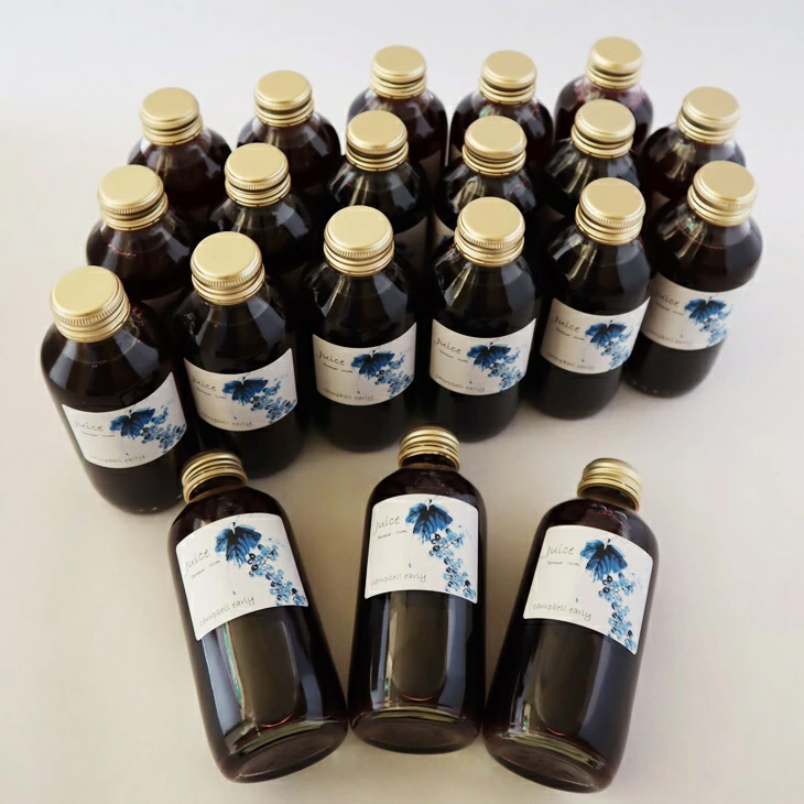 砂糖不使用 ブドウだけ! 濃厚キャンベルジュース小瓶(180ml)20本セット 【615】