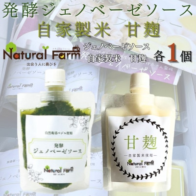 発酵ジェノベーゼソース＆甘麹　各1パックセット A1-8【配送不可地域：離島】【1619101】