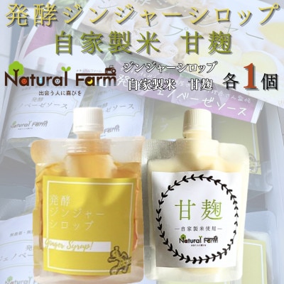 発酵ジンジャーシロップ＆甘麹　各1パックセット A2-19【配送不可地域：離島】【1619446】
