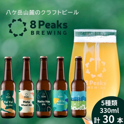 八ヶ岳山麓のクラフトビール 飲み比べ おまかせ5種30本セット【配送不可地域:離島】【1662466】