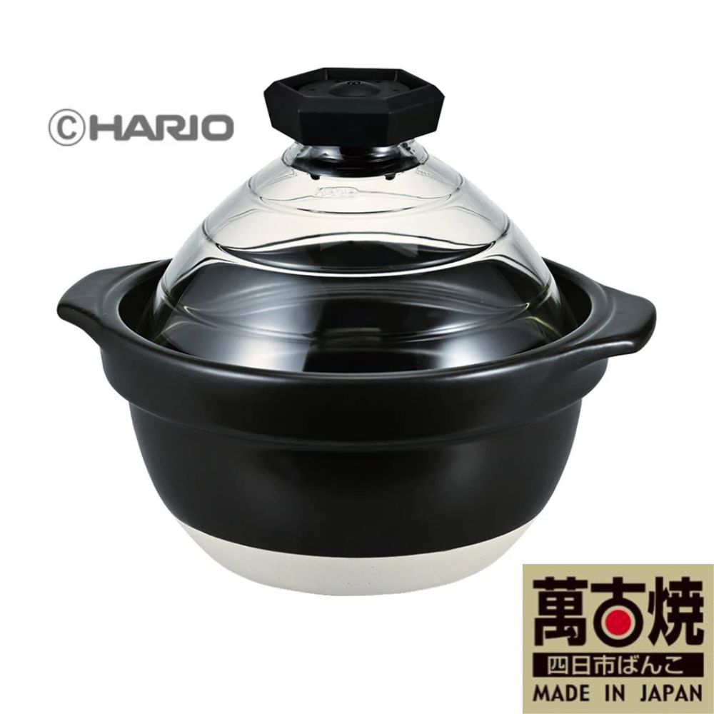 【萬古焼(ばんこやき)】フタがガラスのご飯釜2~3合炊き 令和6年モデル せんが陶器 【HARIO ハリオ 直火 土鍋 耐熱 ガラス 食器 キッチン 日用品 キッチン用品 日本製 ご飯 ごはん釜 炊飯器 四日市市 四日市】