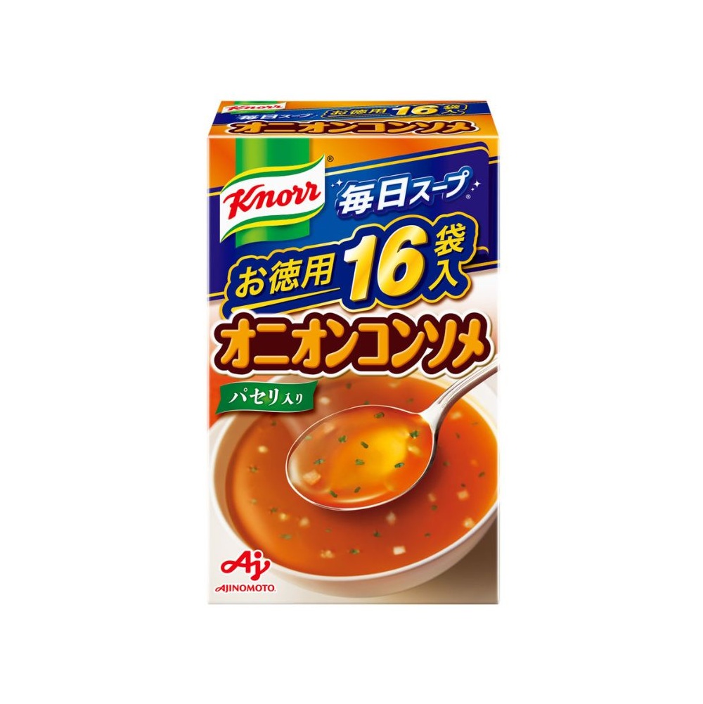 「クノール(R) 毎日スープ(R)」オニオンコンソメ 16袋入×3箱【味の素 AJINOMOTO クノール 粉末 スープ たまねぎ コンソメ 三重県 四日市市 四日市 四日市市ふるさと納税】
