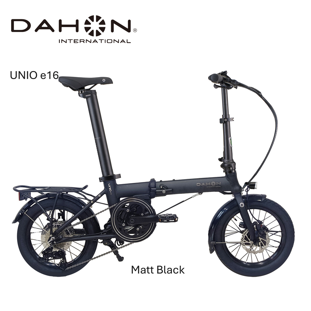 DAHON International Folding E-Bike Unio e16 Matt Black【四日市市 で人気の返礼品 武田産業 折り畳み自転車 電動アシスト 自転車 折りたたみ自転車 折りたたみ式自転車 三重県 四日市市ふるさと納税】