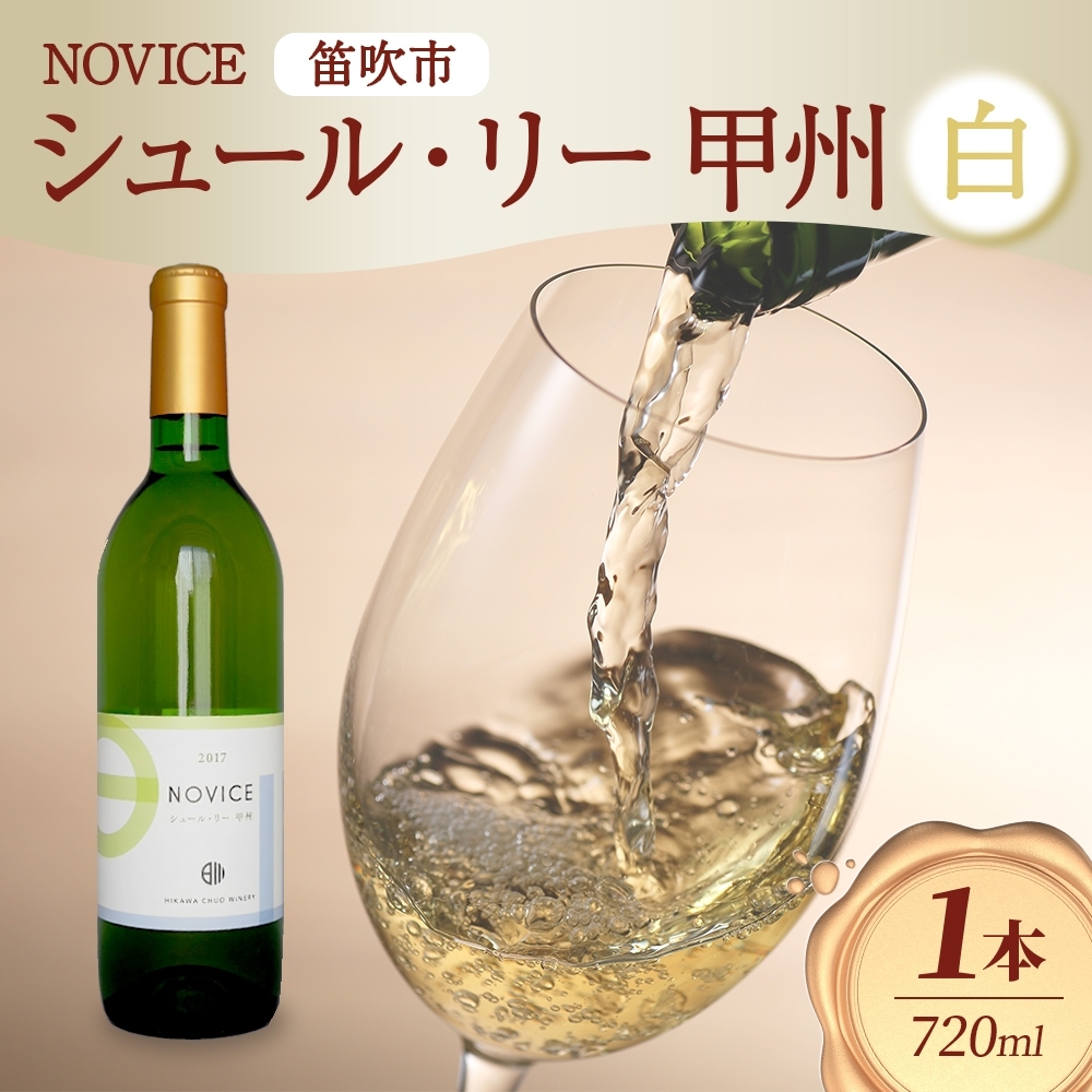 白ワイン NOVICEノヴィス シュール・リー 甲州 720ml×1本 フルボトル 辛口 日川中央葡萄酒 山梨県 笛吹市 177-7-11