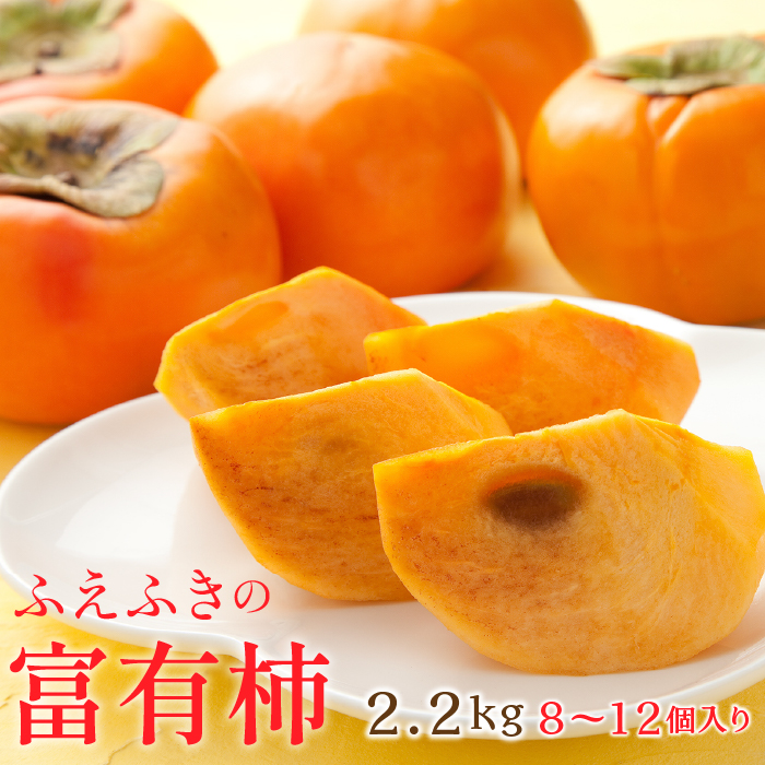<25年発送先行予約>山梨県笛吹市石和町産 富有柿 2.2kg 8~12個入り 126-012