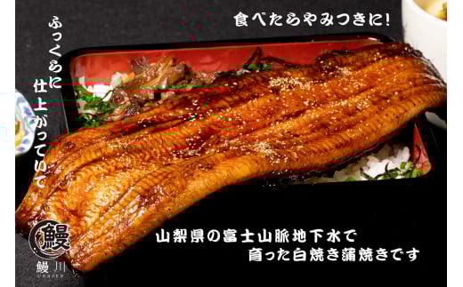 山梨県産富士山脈の地下水うなぎの蒲焼1尾・白焼1尾(2尾 合計250g以上)138-006
