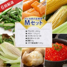【発送月固定定期便】かに太郎定期便Mアスパラ メロン とうもろこし2 男爵 イクラ03826_全6回【配送不可地域:離島】【4061469】