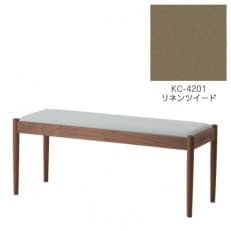 旭川家具 cosine フォルクベンチ ウォルナットKC リネンツイード_04516