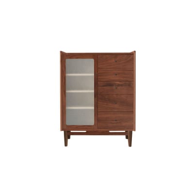 旭川家具 MUKU工房オリジナル ジャム サイドボード 80 ウォールナット_04896【1625727】