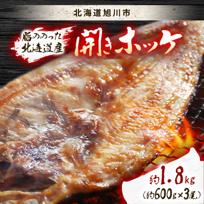 厳選 脂ののった北海道産開きホッケ約1.8kg(約600g×3尾)セット_01701【配送不可地域：離島】【1155572】