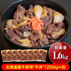 北海道産牛使用"牛丼" 1.6kg(200g×8パック)_01718[配送不可地域:離島]