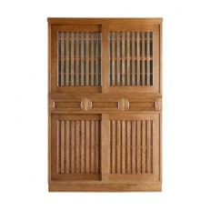 旭川家具 山室家具製作所 民芸家具 北の匠(H) No.2 水屋 120 ナラ _03245【1492701】