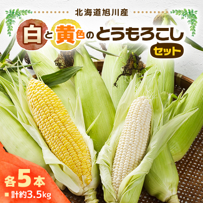 【2025年8月上旬発送開始】旭川産　白と黄色のとうもろこしセット_00094【配送不可地域：離島・沖縄・信越、北陸・東海・近畿・中国・四国・九州】【1154871】