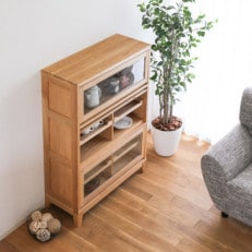 旭川家具 山室家具製作所 ココ キャビネット3段 北海道ナラ_04585【1552533】