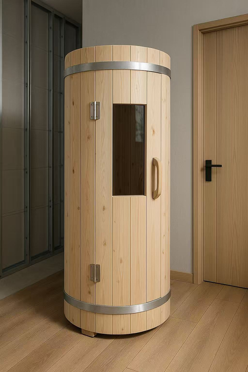 家庭用フィンランド式バレルサウナ「俺の蒸樽」※申込前に要連絡※ ヒノキ 檜 樽型［163Y01］