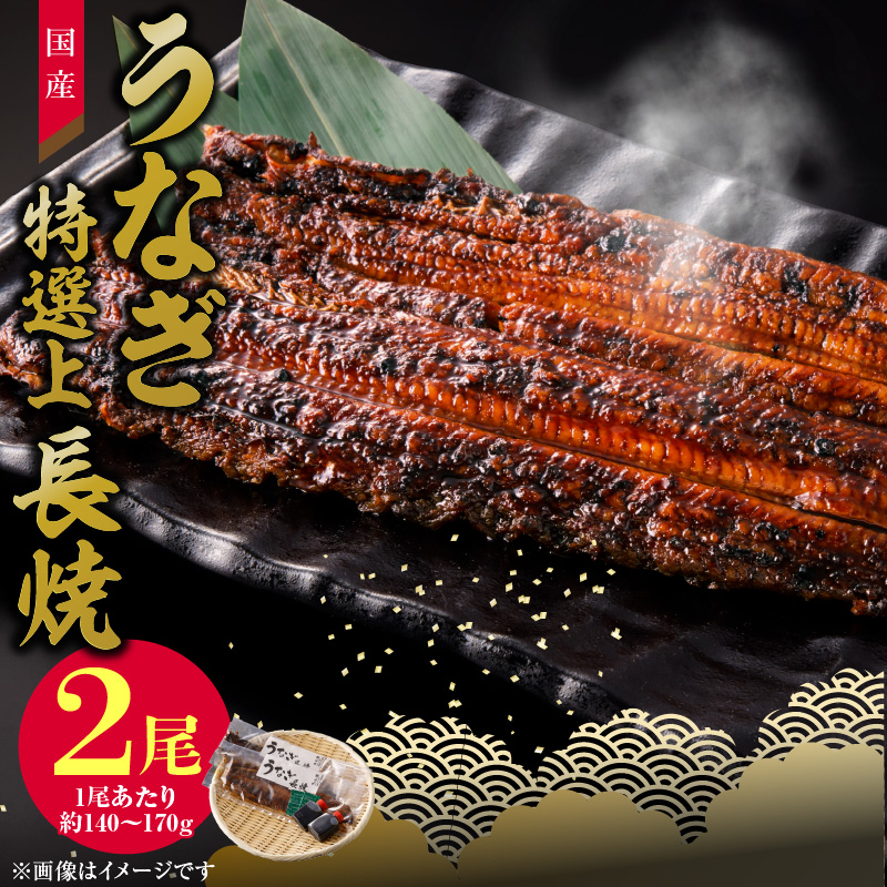 老舗のうなぎ　【特選上長焼】２尾セット（秘伝のタレ・山椒付）[081N04]