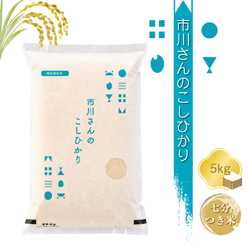 [令和7年産・7分つき米5kg]特別栽培米 市川さんのこしひかり (2025年11月出荷開始予定)先行予約 新米 信州[ 米 コメ 備蓄品 仕送り おすそ分け 備蓄米 長野県 佐久市 ]