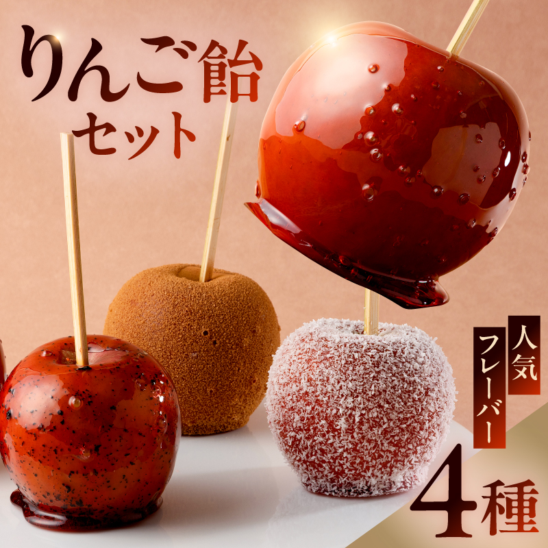 AERIりんご飴セット:人気フレーバー4種【0112-005】