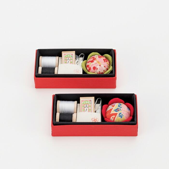 【加賀お細工物】花おはりこ（裁縫セット）